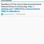 Contacts App - Social Updates - G style magazine - BB Z10