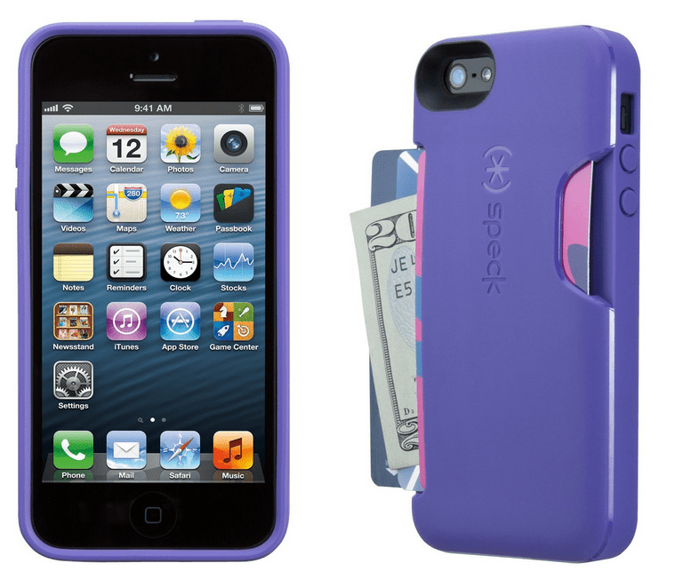 Speck Products SmartFlex Card Case for iPhone 5 - Grape Purple 2 Views- Analie